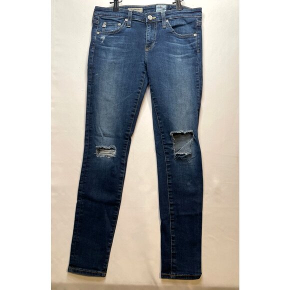 AG Adriano Goldschmied jeans womens 26 27 x 28 legging super skinny ankle blue - Picture 1 of 11